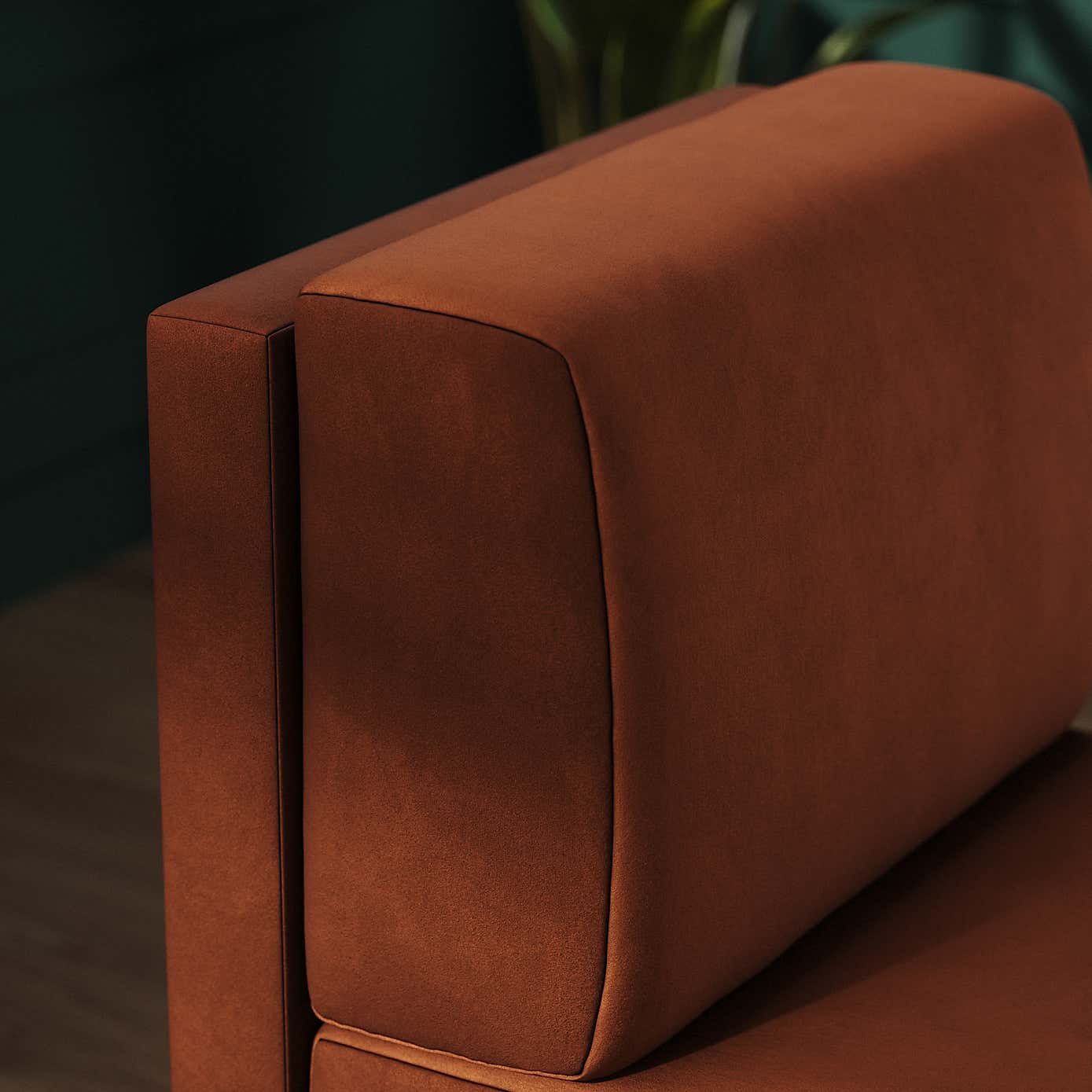 Mae Small Dining Bench, Matte Plush Velvet