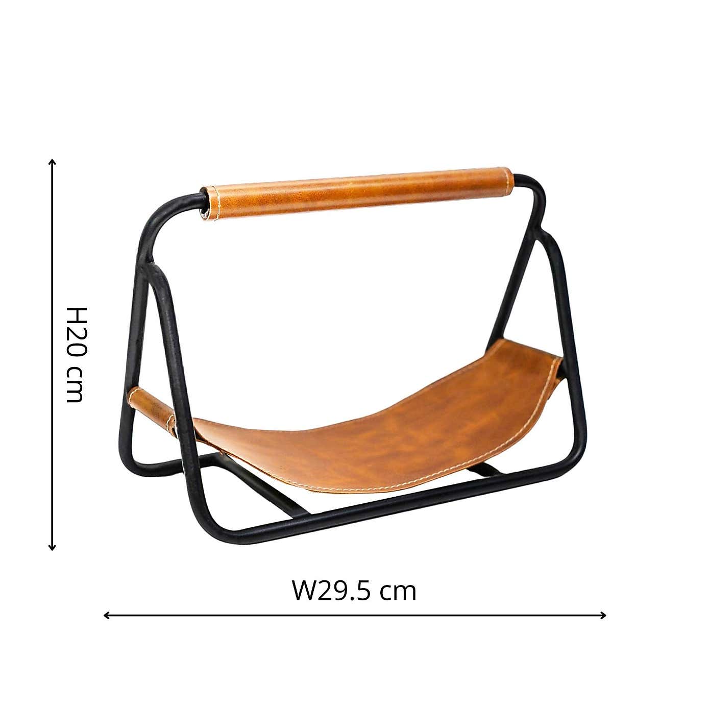 Contemporary Hanging Leather Kindling Holder