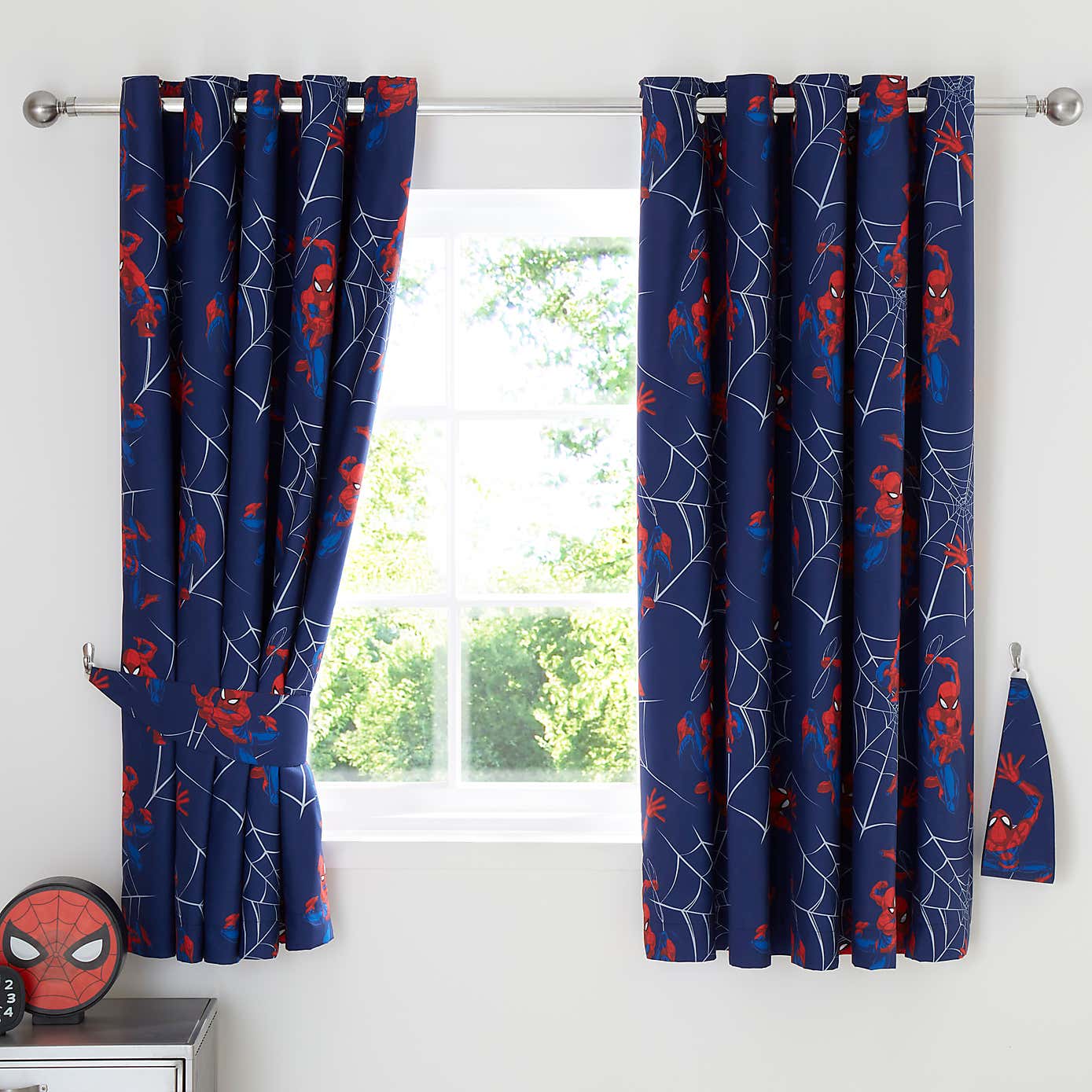 Disney Spiderman Thermal Blackout Eyelet Curtains