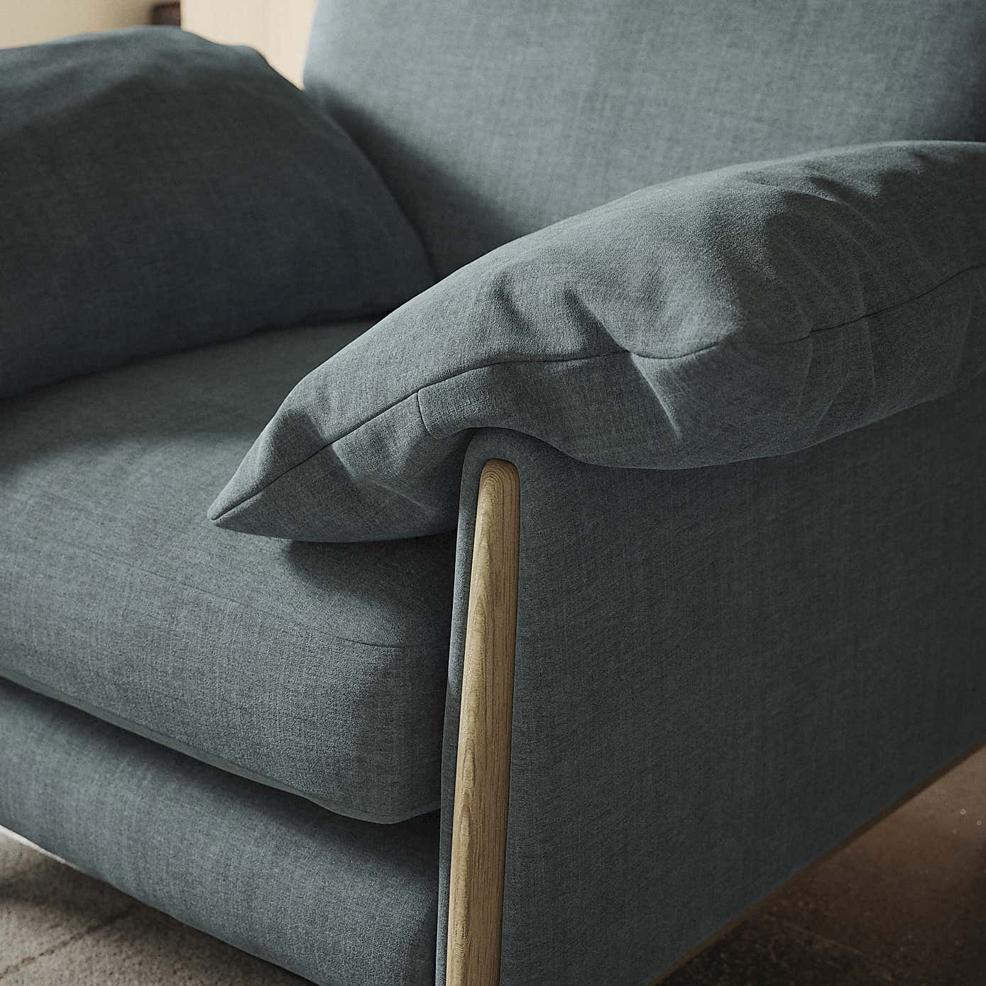 Hector Tonal Plush Chenille Snuggle Chair