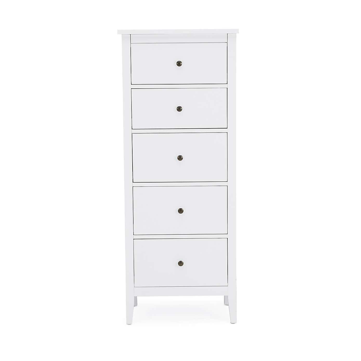 Lynton Compact White Tall Boy