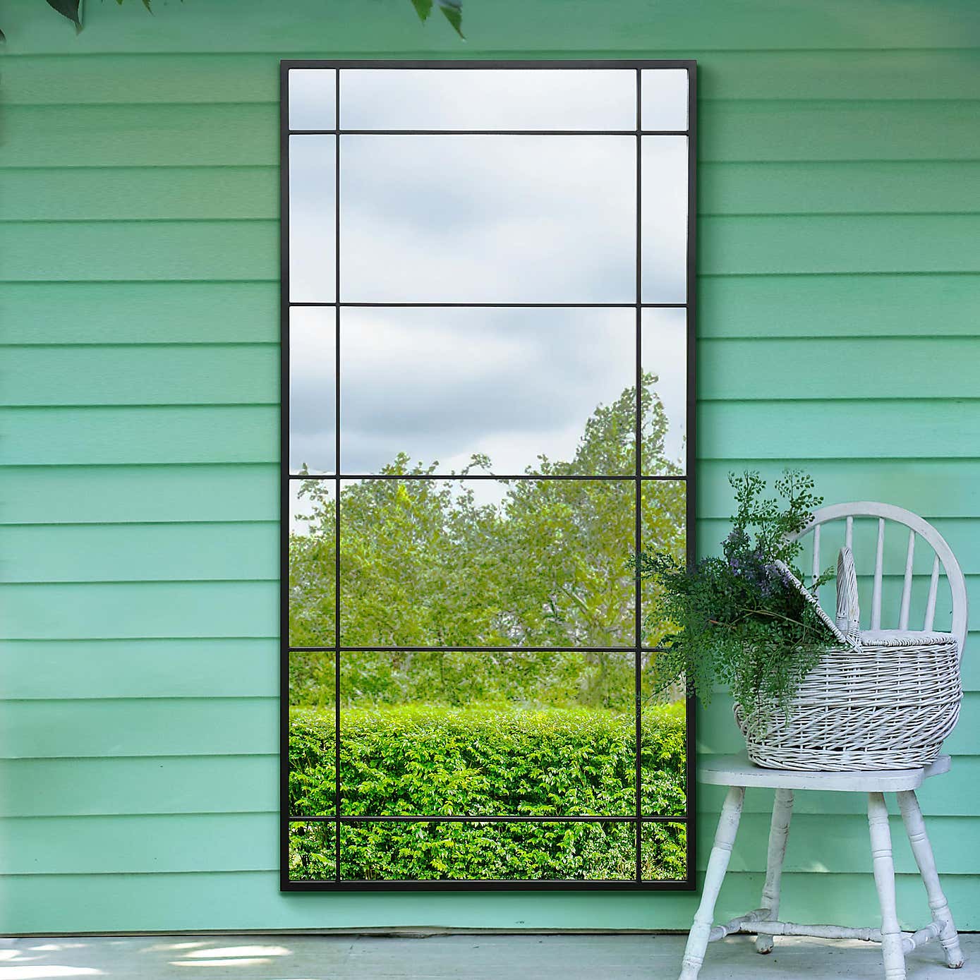 The Tabula Window Leaner Wall Outdoor Garden Mirror