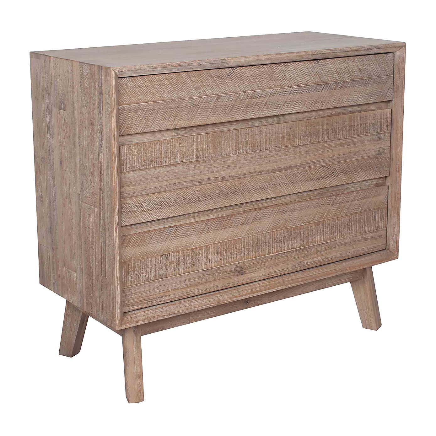 Pacific Kalmar 3 Drawer Chest, Natural Acacia
