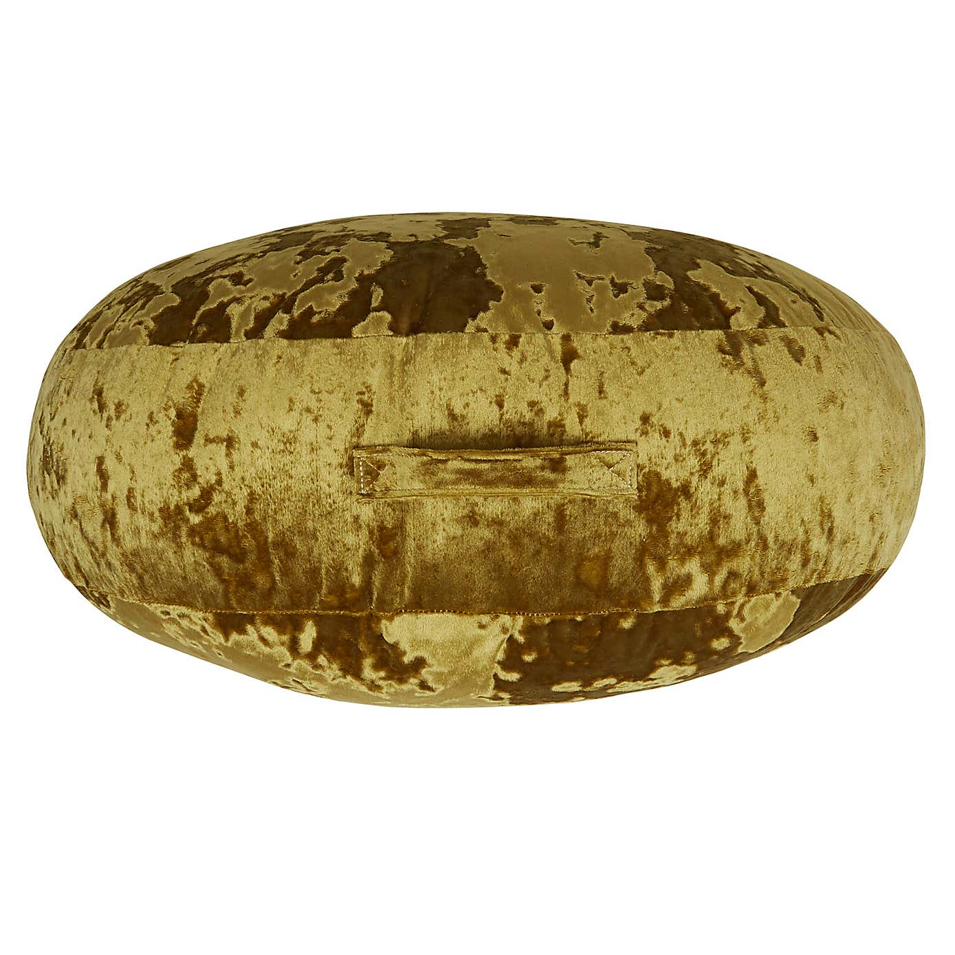Crushed Velvet Ochre Floor Cushion
