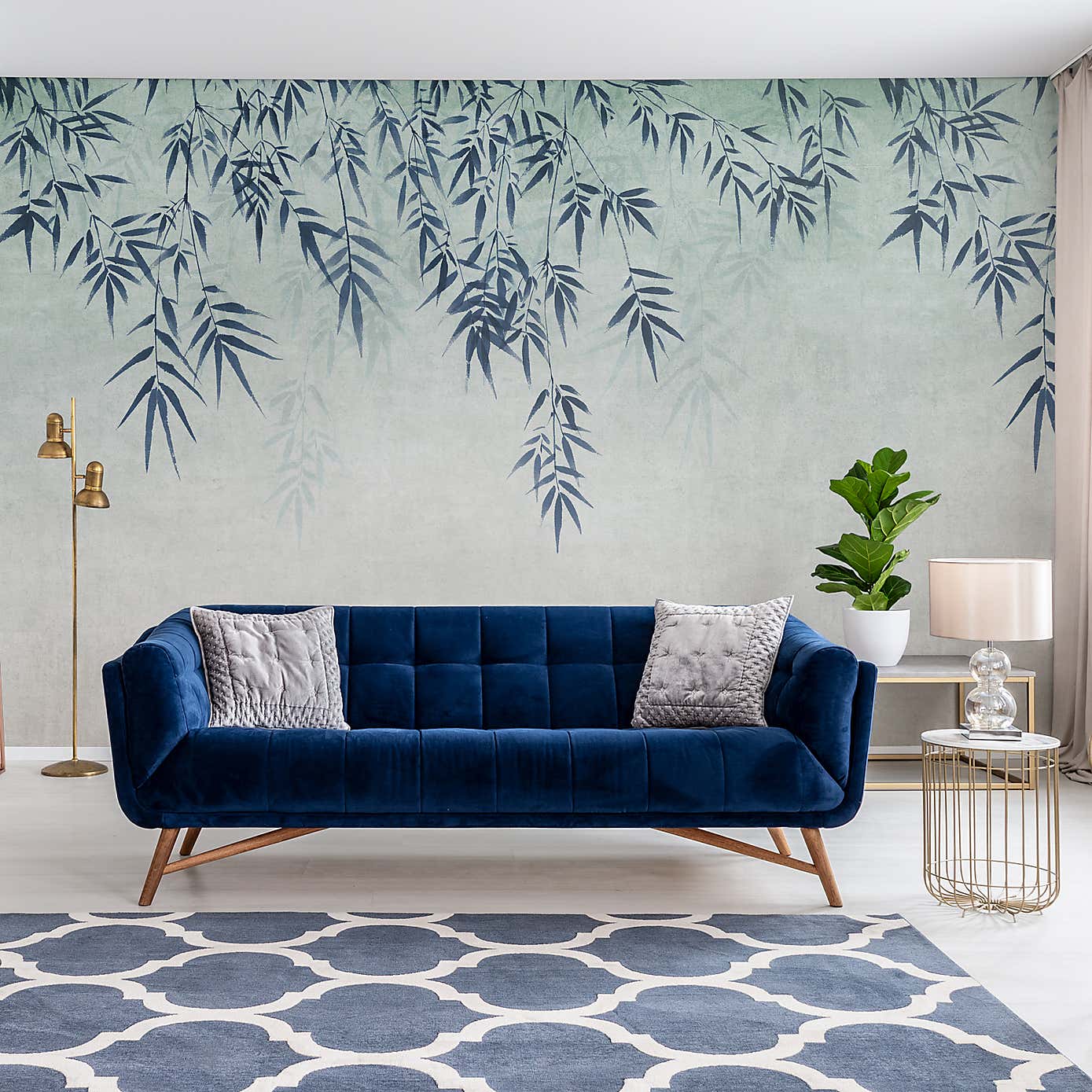 Ombre Leaf Mural