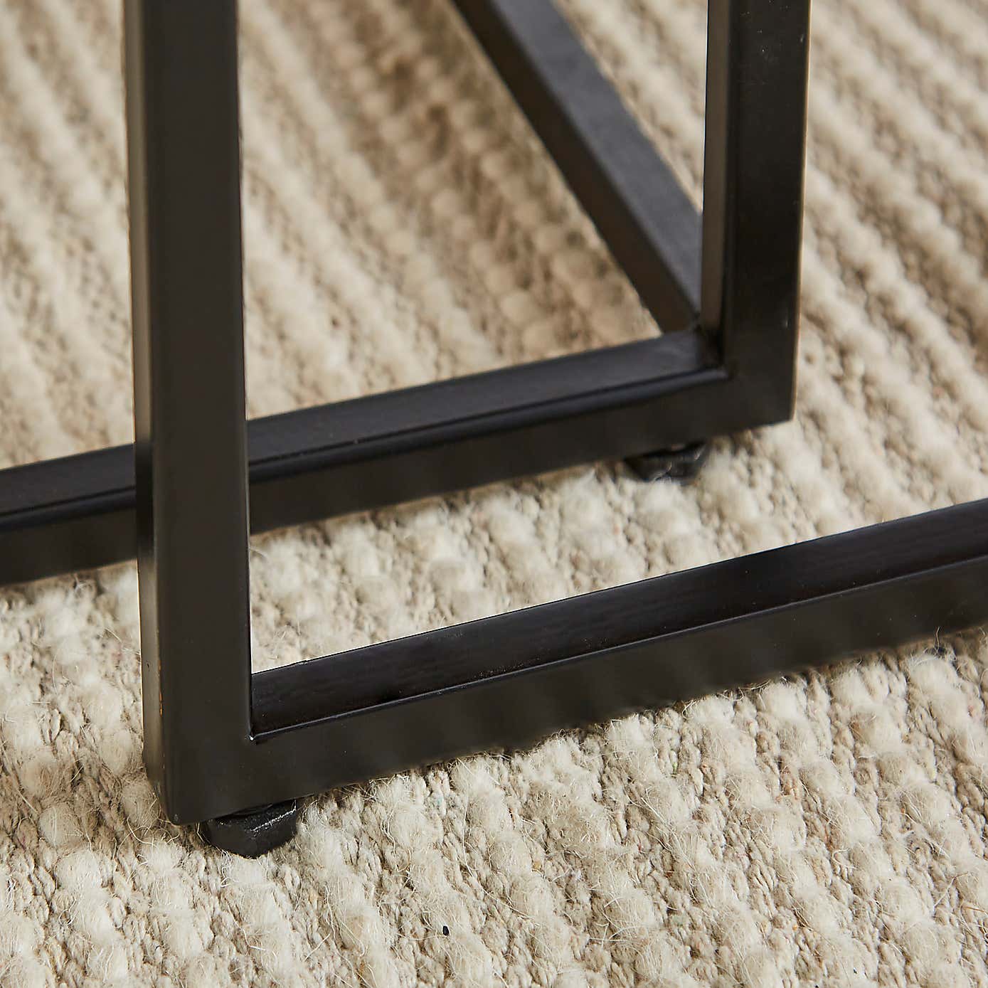 Zayn Starburst Pattern Mango Wood Nest of Coffee Tables