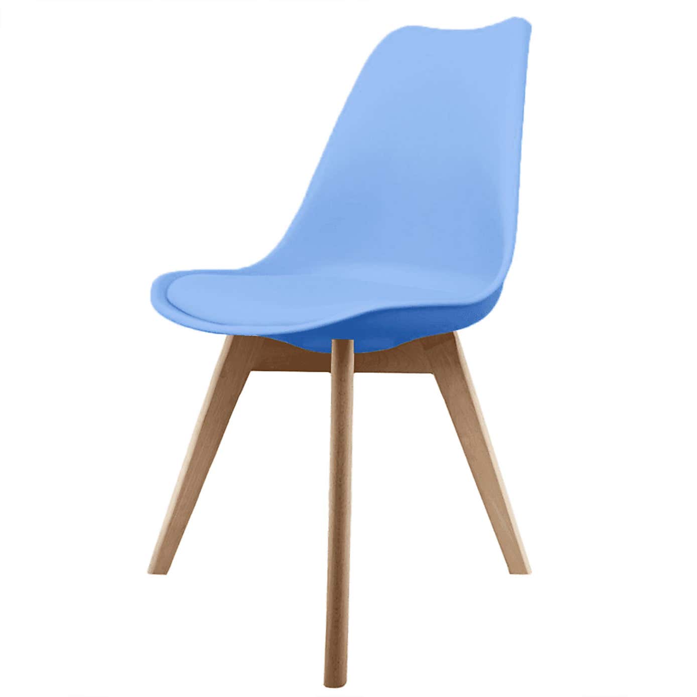 Fusion Living Soho Plastic Dining Chair with Squared Legs