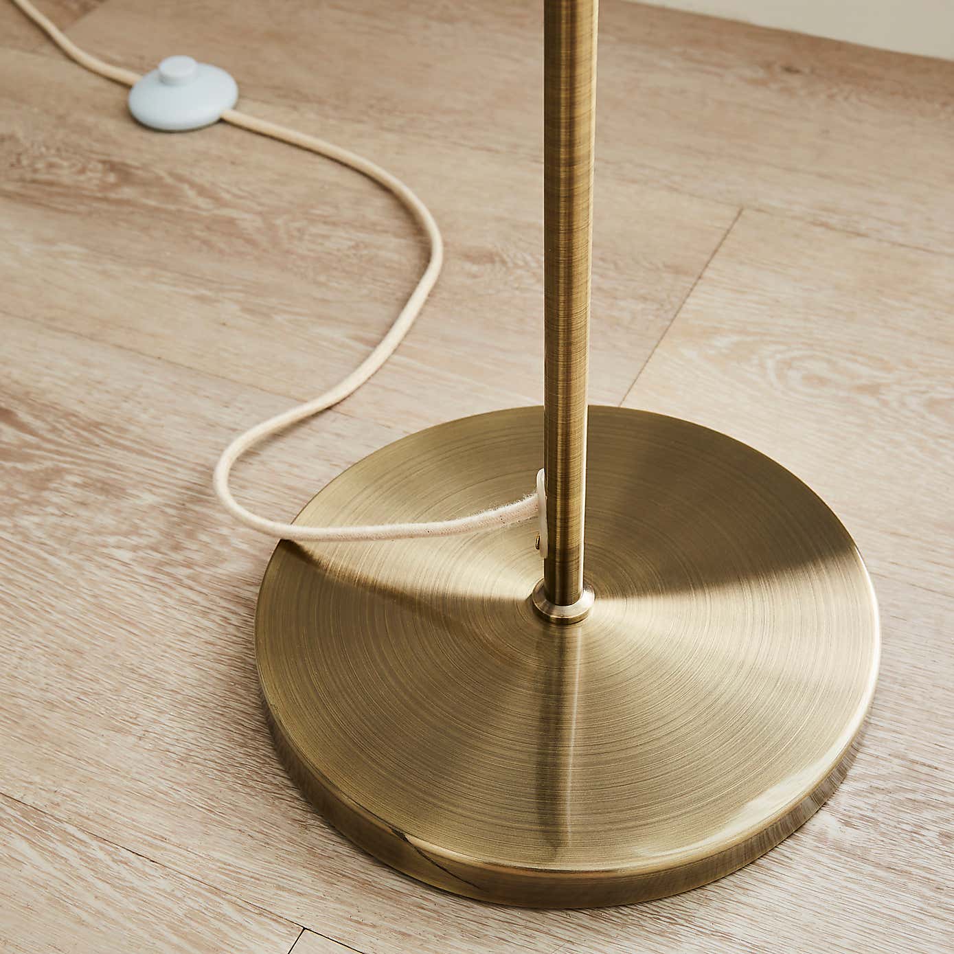 Cassia Pressed Glass Mother and Child Adjustable Floor Lamp