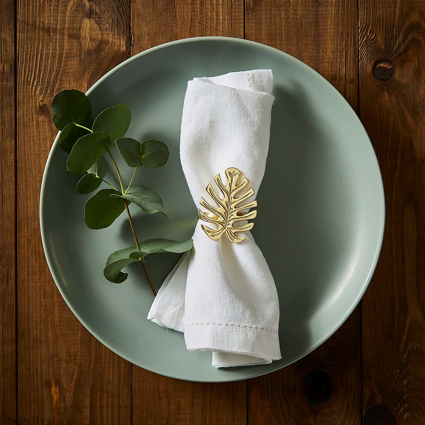 Set of 2 Tropics Leaf Napkin Rings