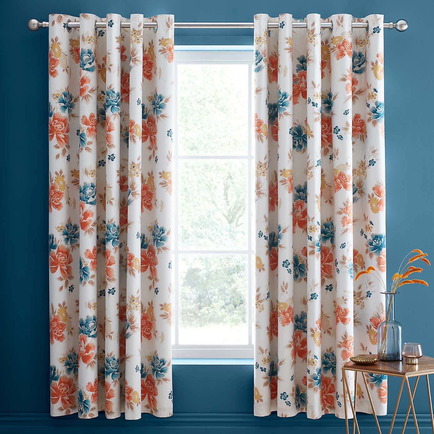 Akemi Cranes Blackout Eyelet Curtains