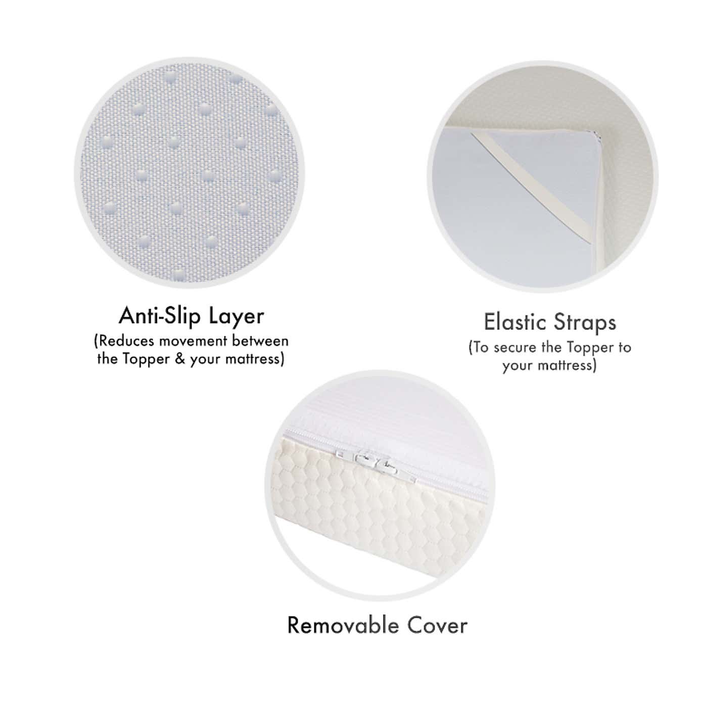 Panda Bamboo Memory Foam Mattress Topper