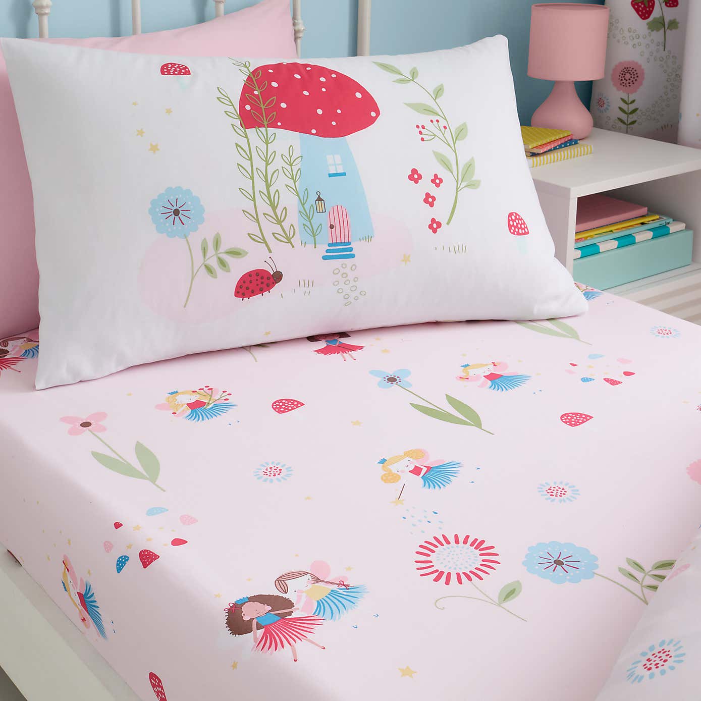 Pack of 2 Toadsool Fairies Polycotton Fitted Sheets