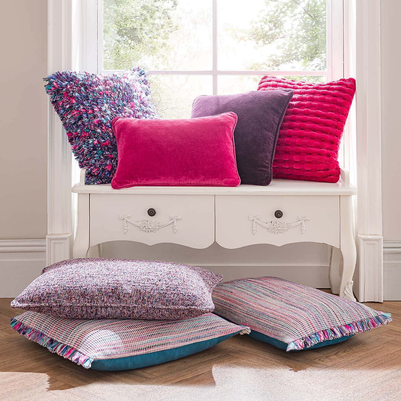 Ava Flat Weave Cotton Rectangle Cushion