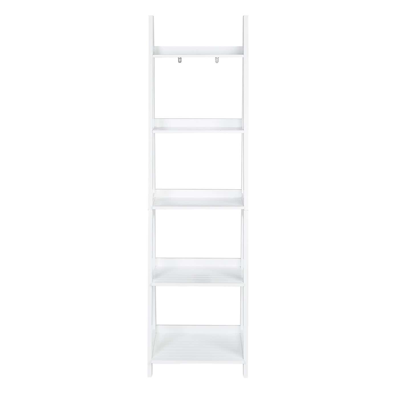 Nautical White Ladder Shelves