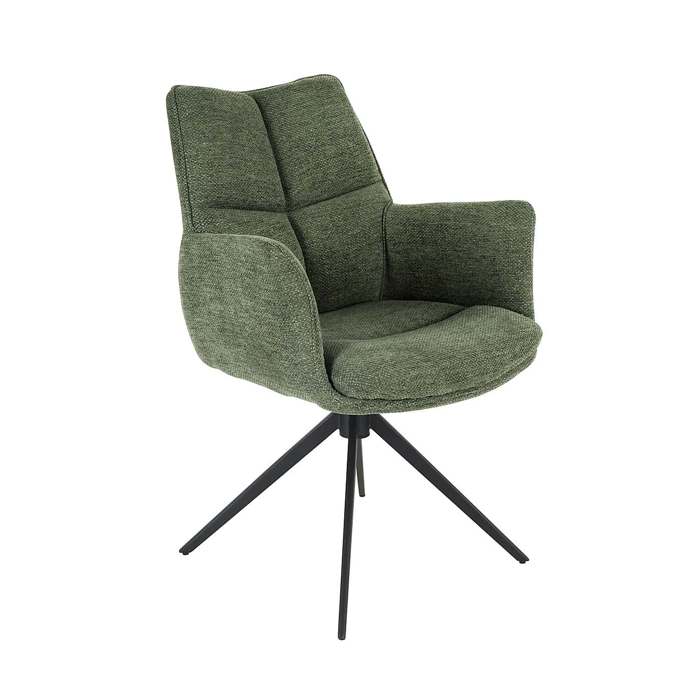 Indus Valley Camden Swivel Dining Chair, Chenille