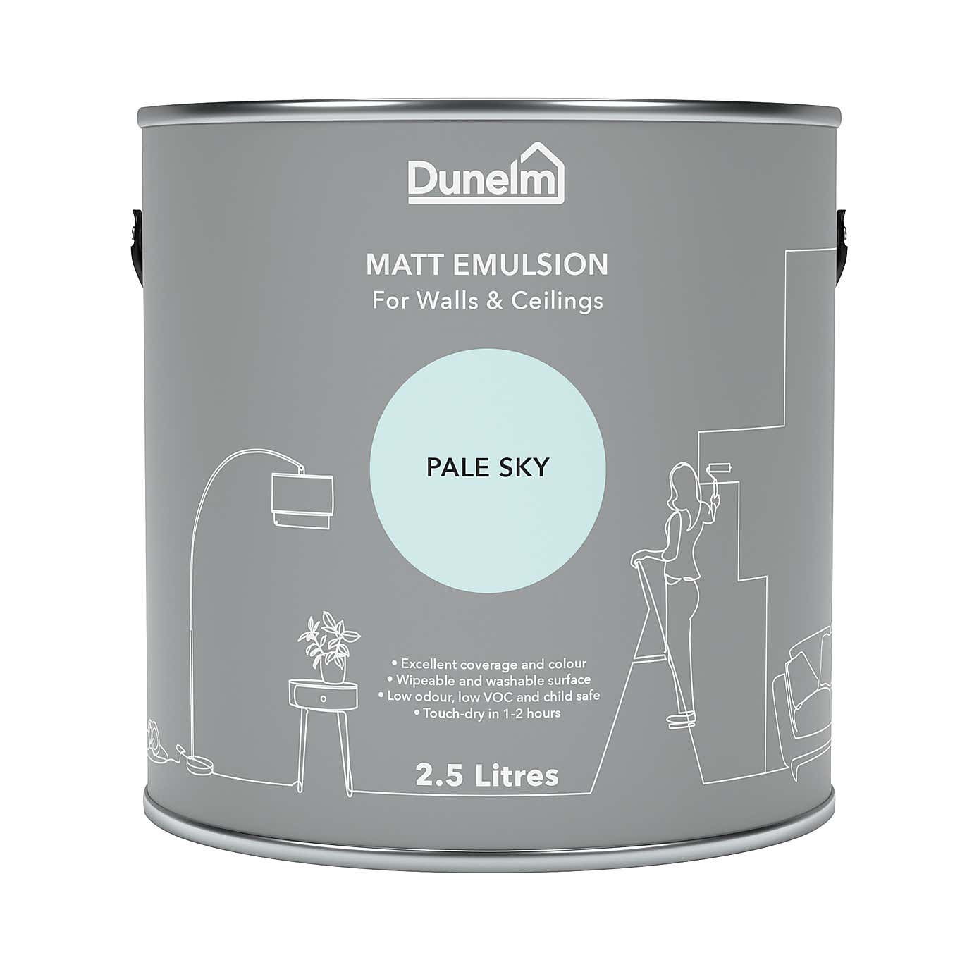 Dunelm Pale Sky Matt Emulsion Paint