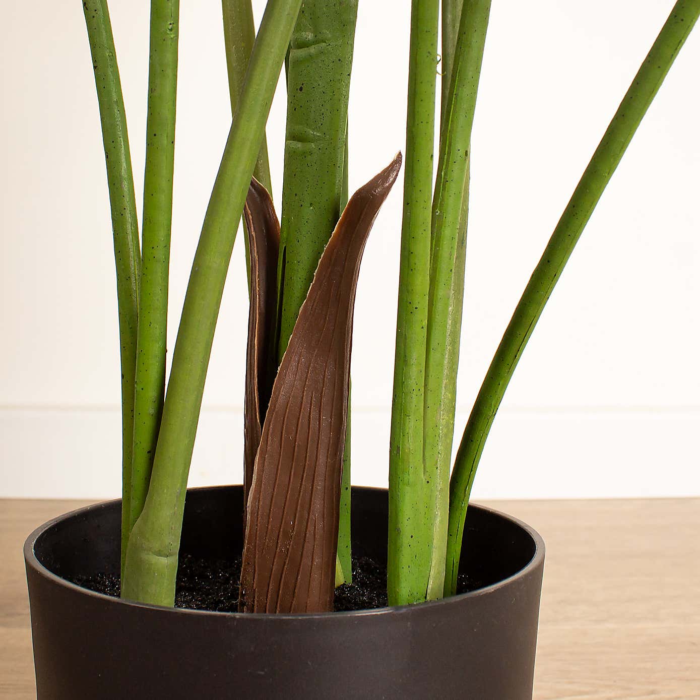 Artificial Monstera Cheese Plant in Black Plastic Plant Pot