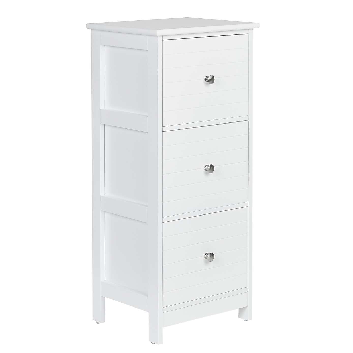 Nautical Black 3 Drawer Unit