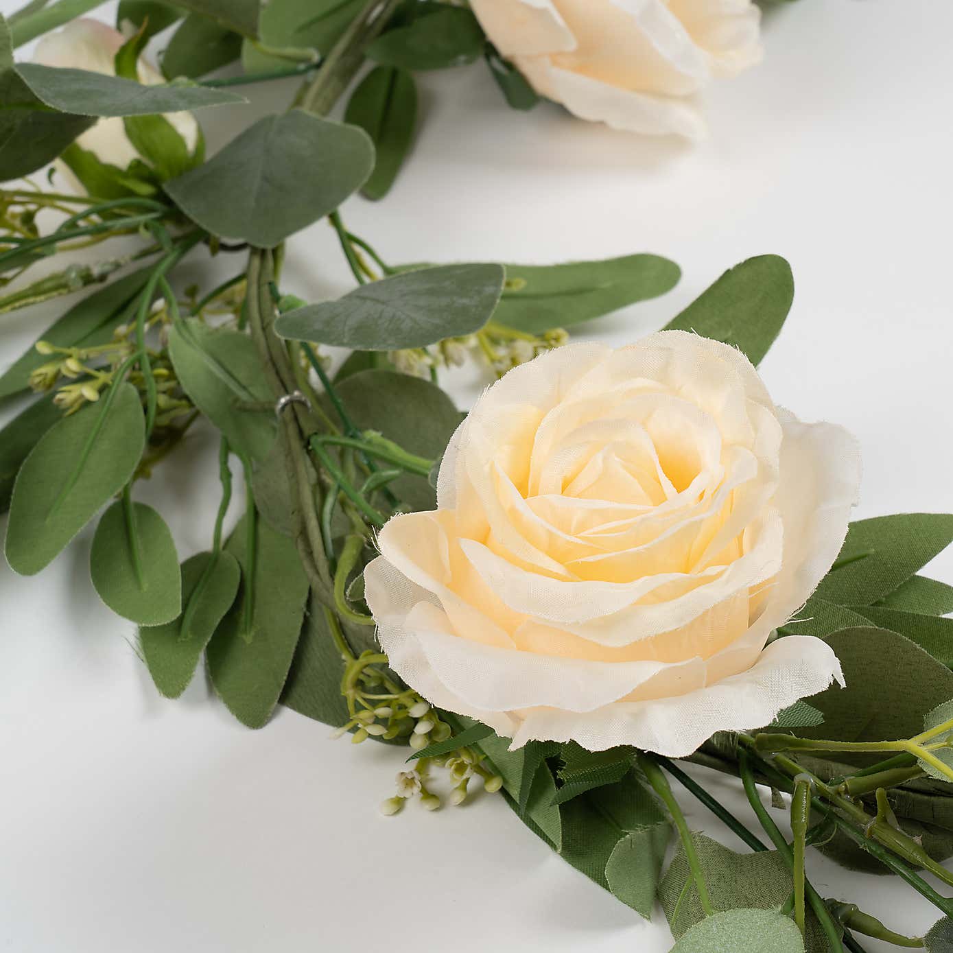 Artificial Eucalyptus & Rose Garland