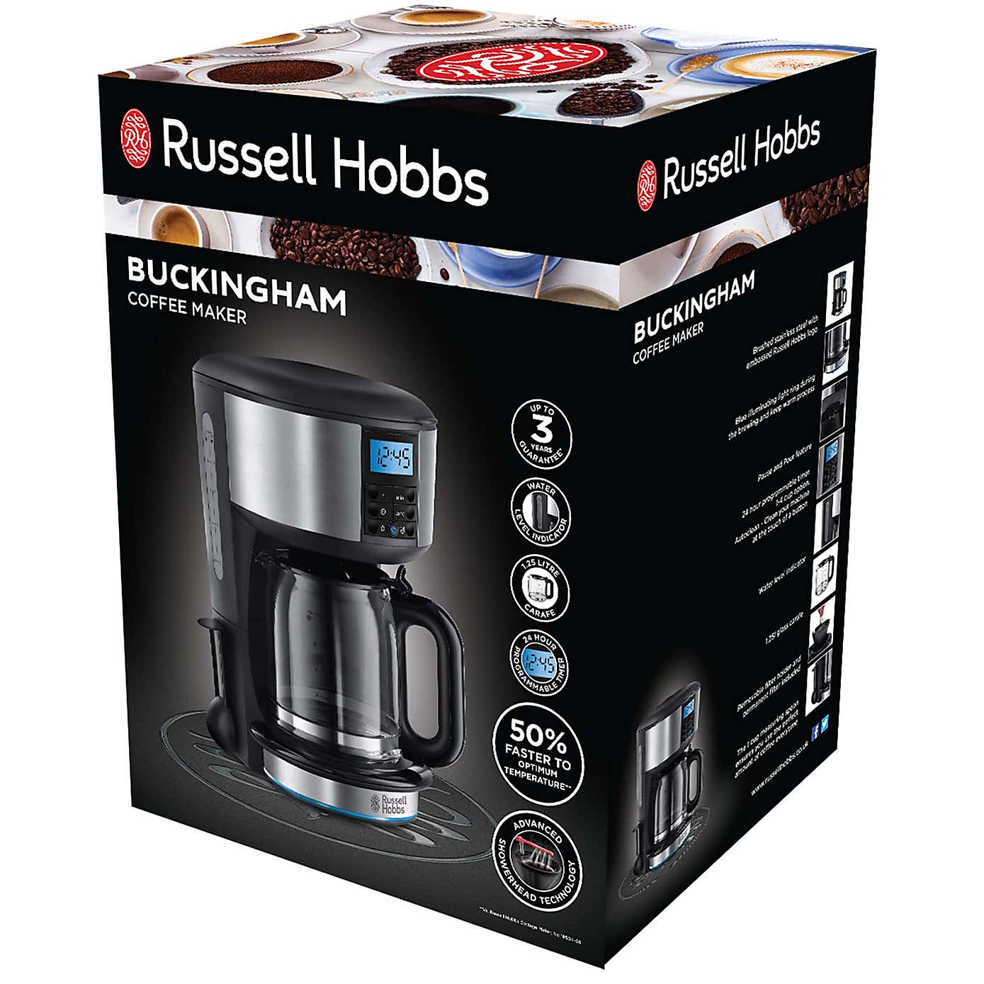 Russell Hobbs Buckingham Black Coffee Machine