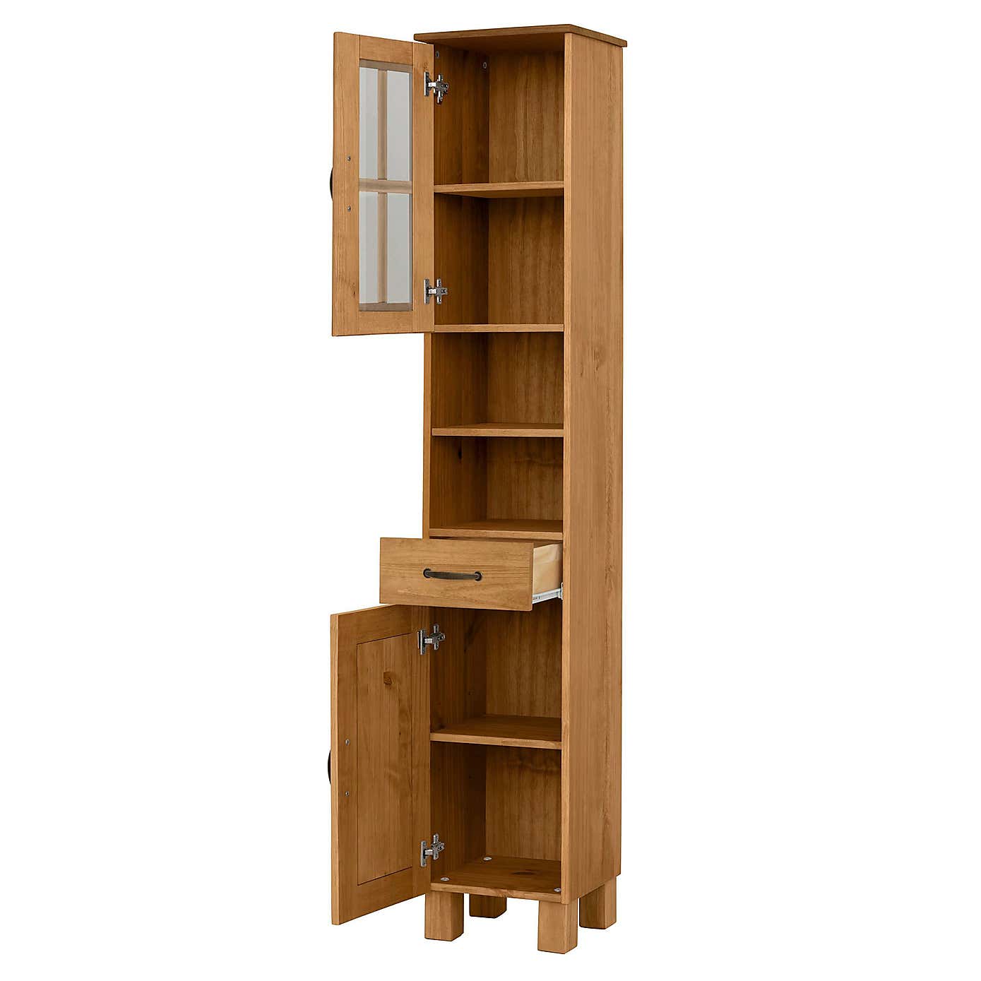 Harlow Tall Bathroom Unit, Oak Effect