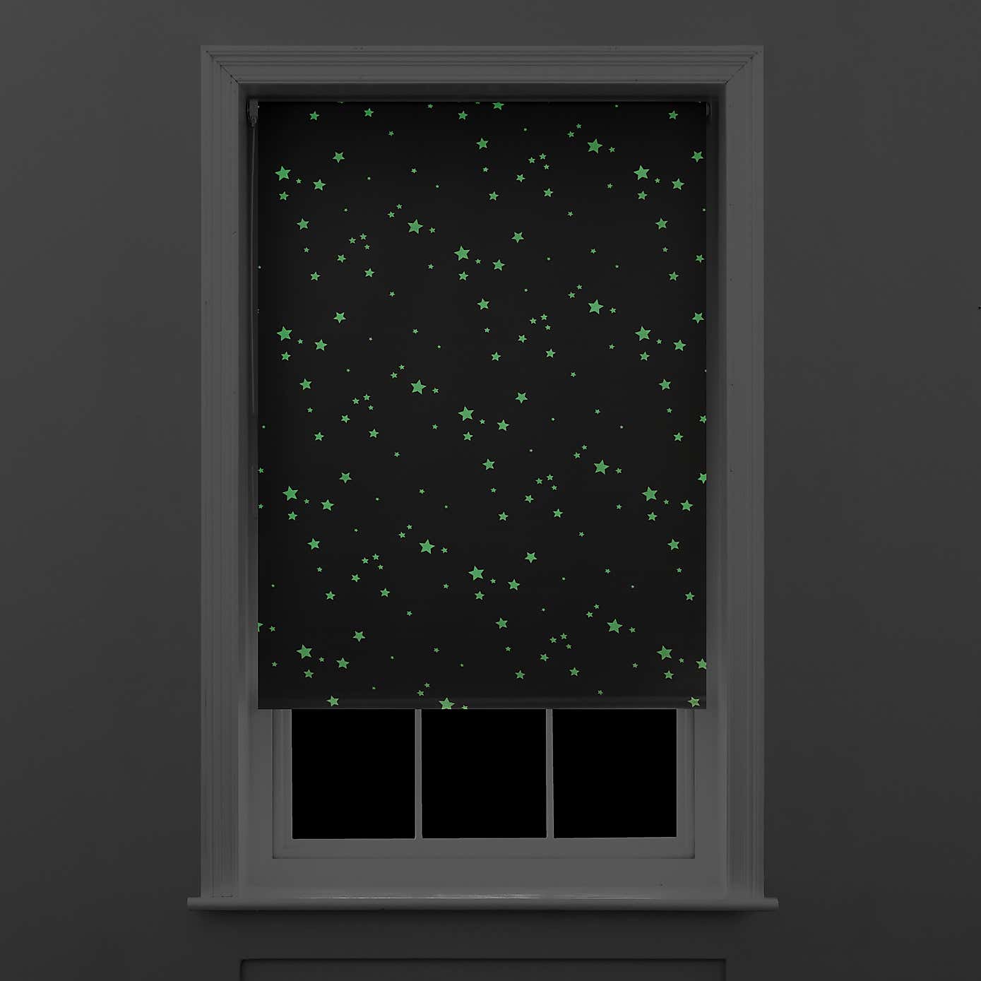 Glow in the Dark Stars Cordless Blackout Roller Blind