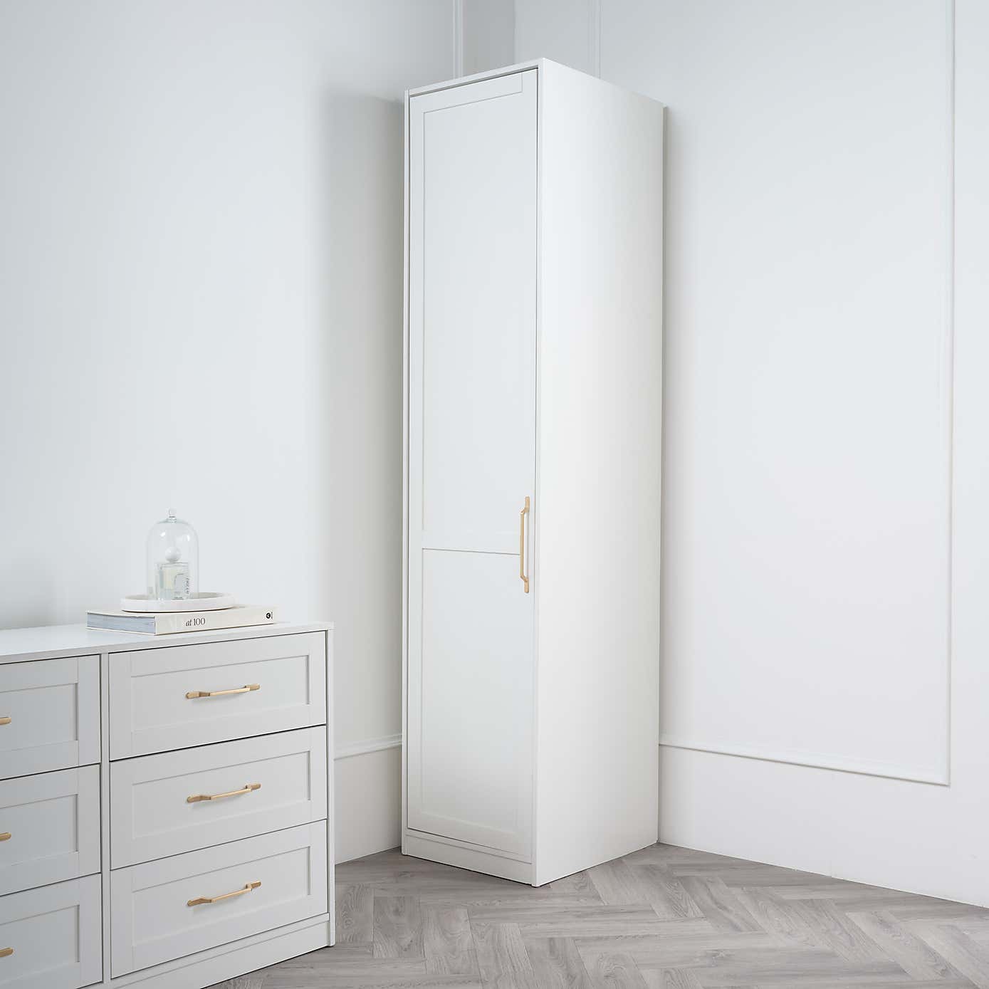 Austen Single Wardrobe, White