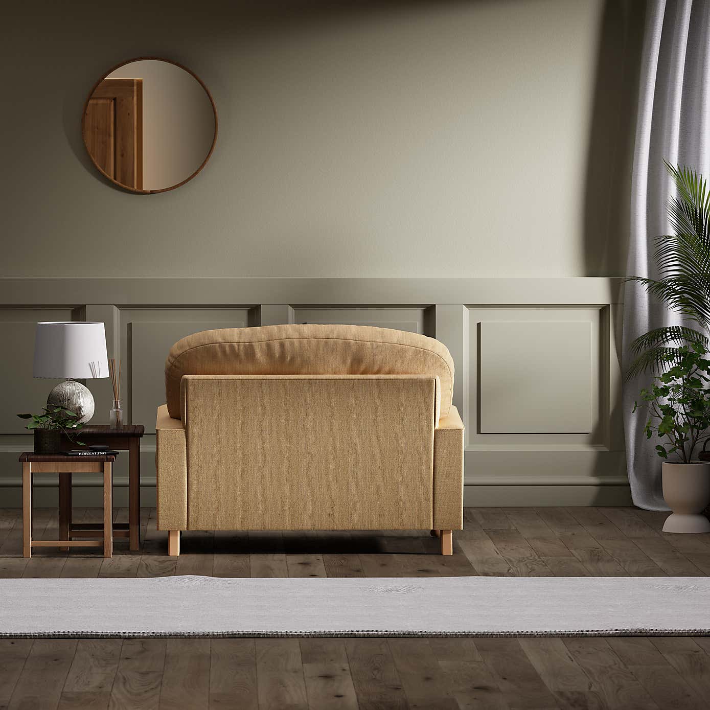 Martha Faux Linen Snuggle Chair