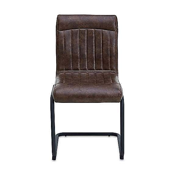 Set of 2 Felix Cantilever Dining Chairs, Faux Leather