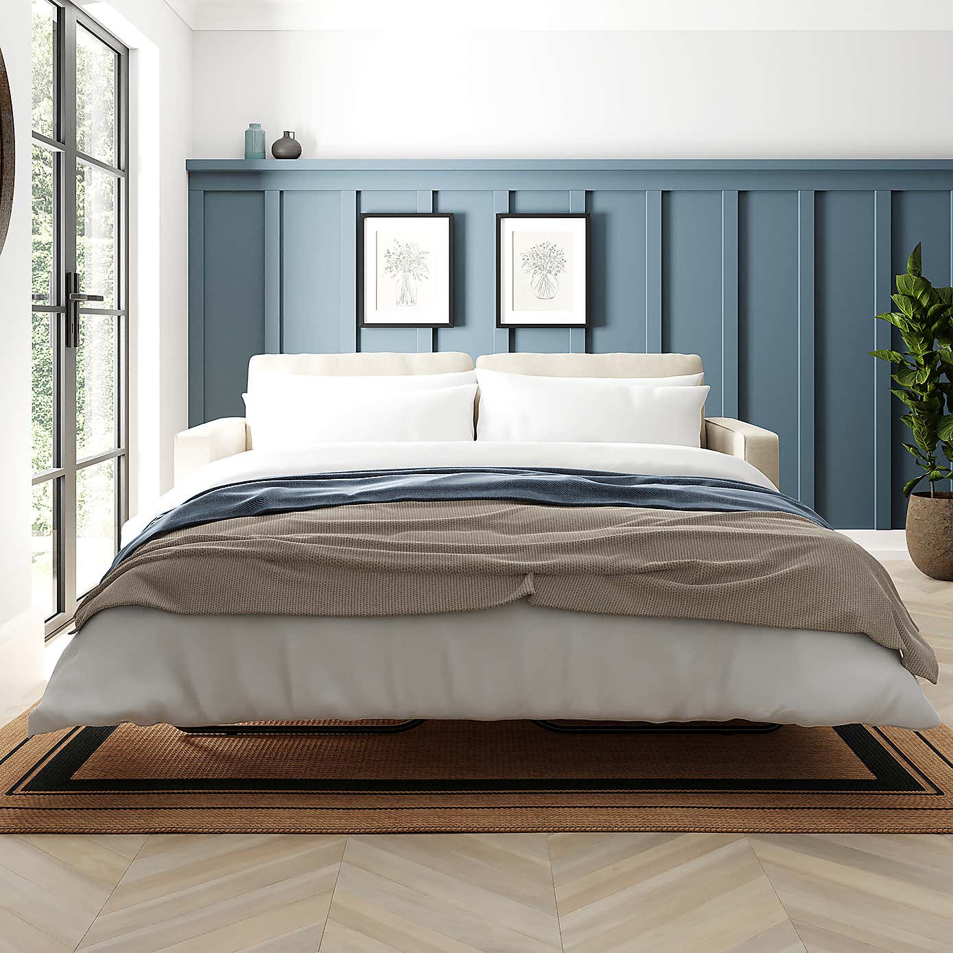 Zoe Luna 3 Seater Double Sofa Bed