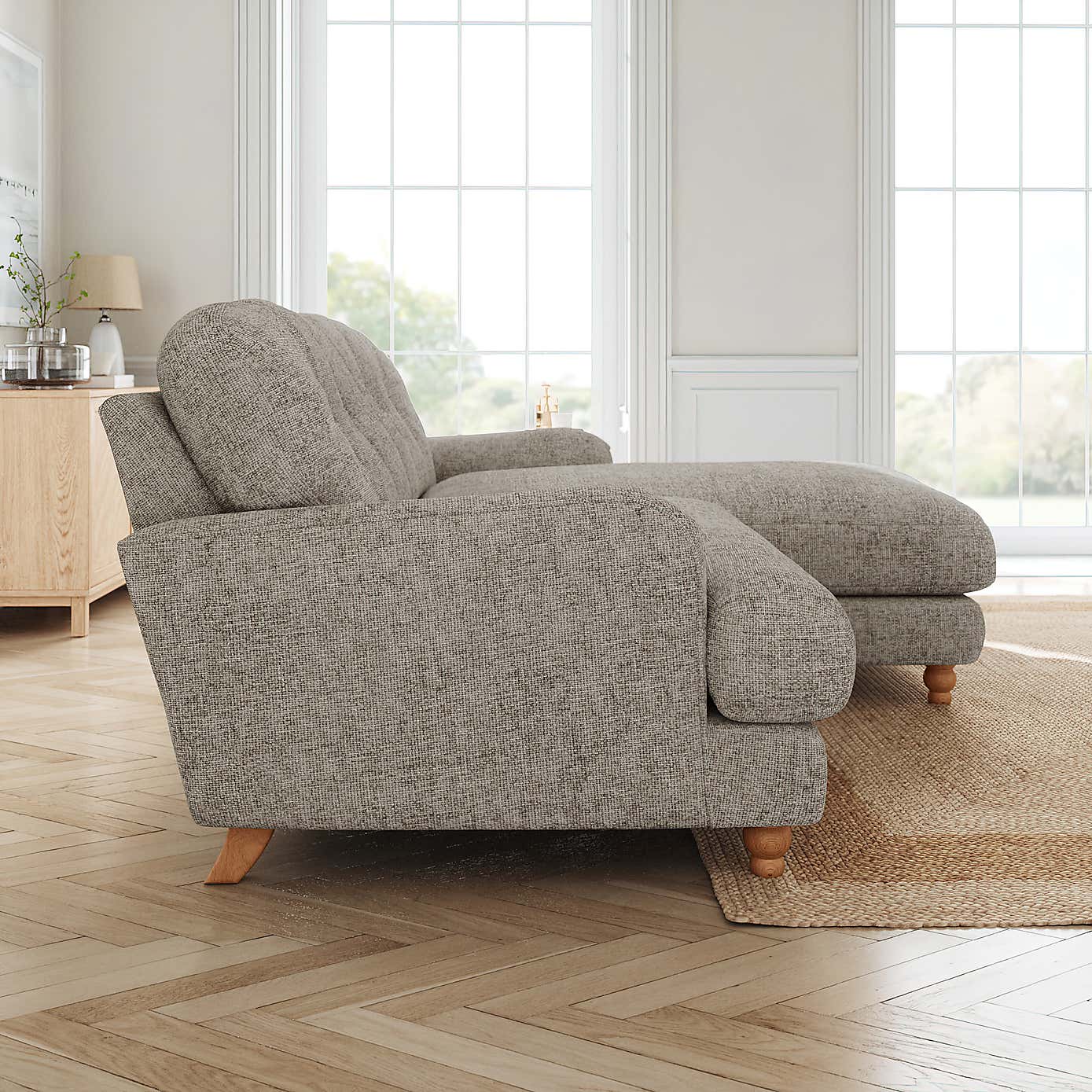 Martha Chunky Chenille Corner Chaise Sofa
