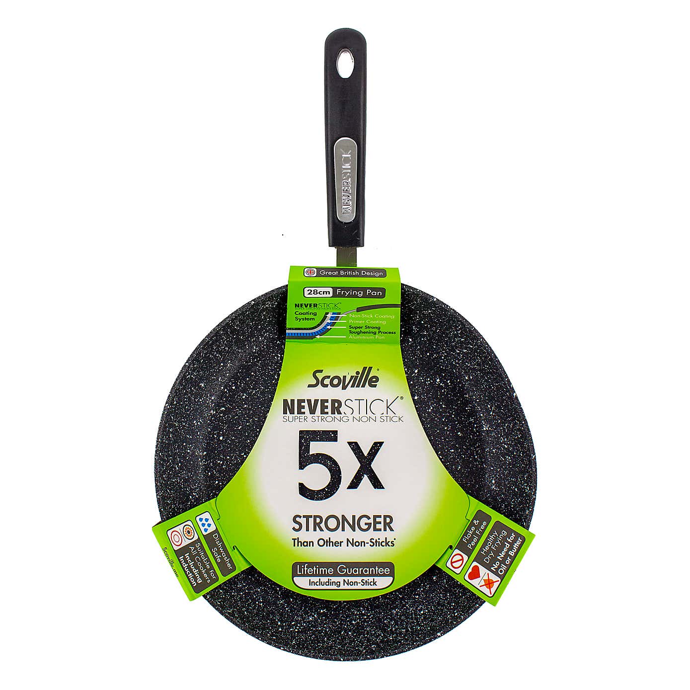 Scoville Neverstick Non-stick Aluminium Frying Pan, 28cm