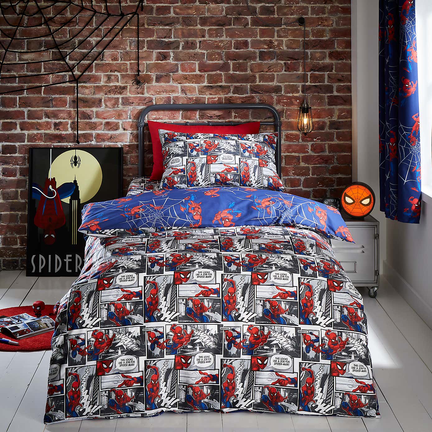 Disney Spiderman Duvet Cover and Pillowcase Set