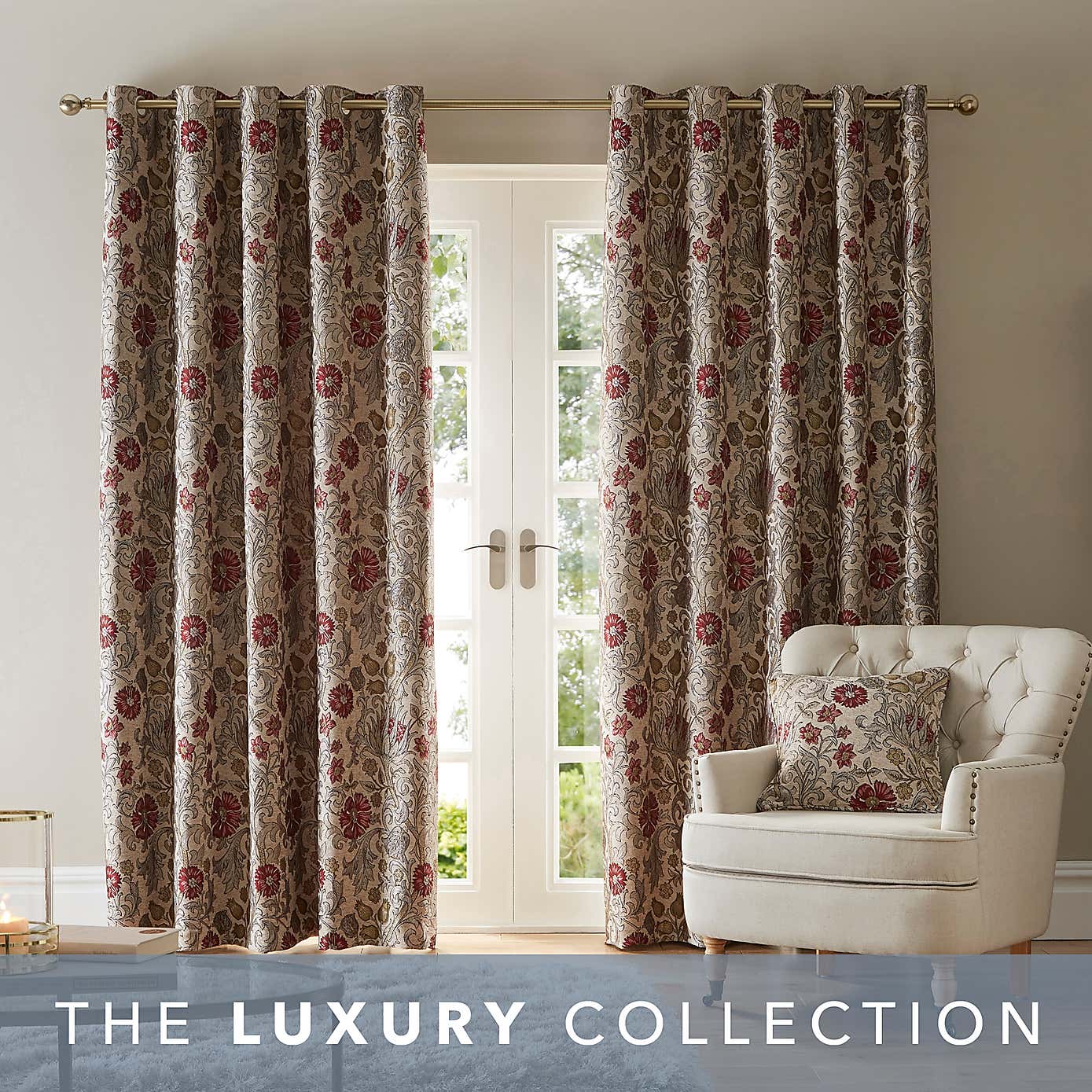 Betsy Chenille Jacquard Eyelet Curtains