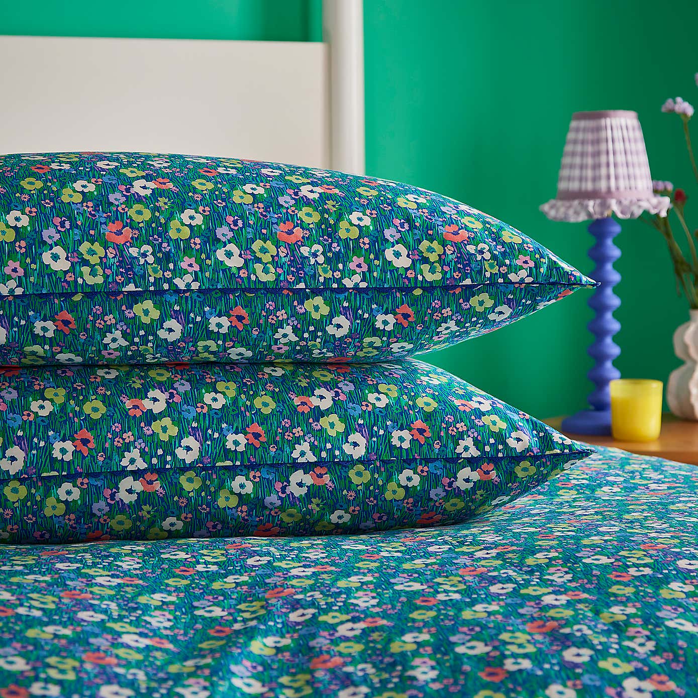 Sophie Robinson Petal Meadow 100% Cotton Standard Pillowcase Pair