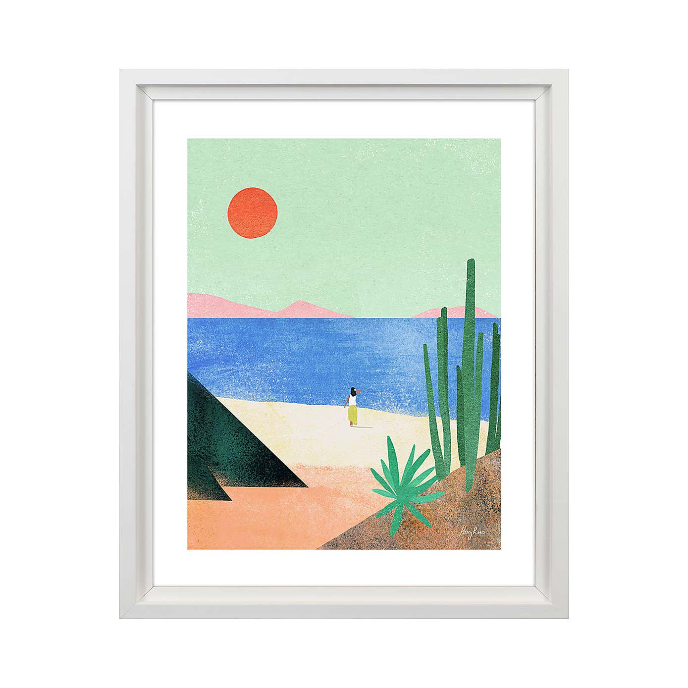 The Art Group Beach Girl Framed Print