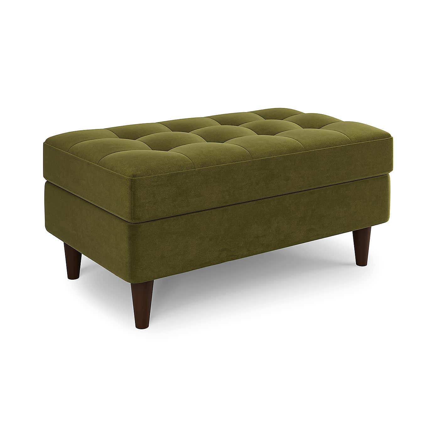 Zoe Velvet Storage Footstool