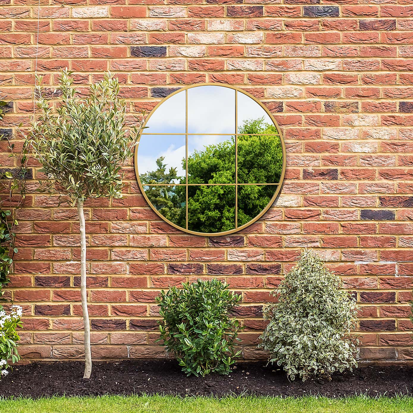 Circulus Window Round Indoor Outdoor Wall Mirror