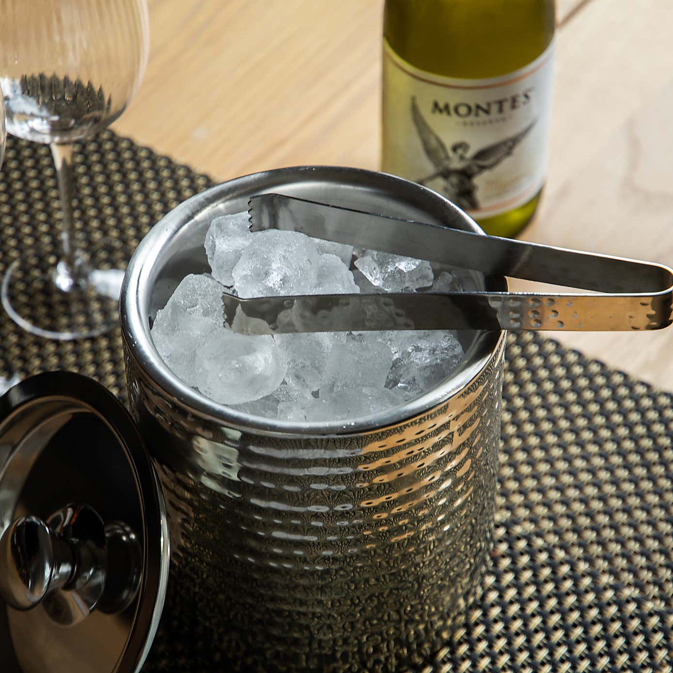 BarCraft Hammered Ice Bucket