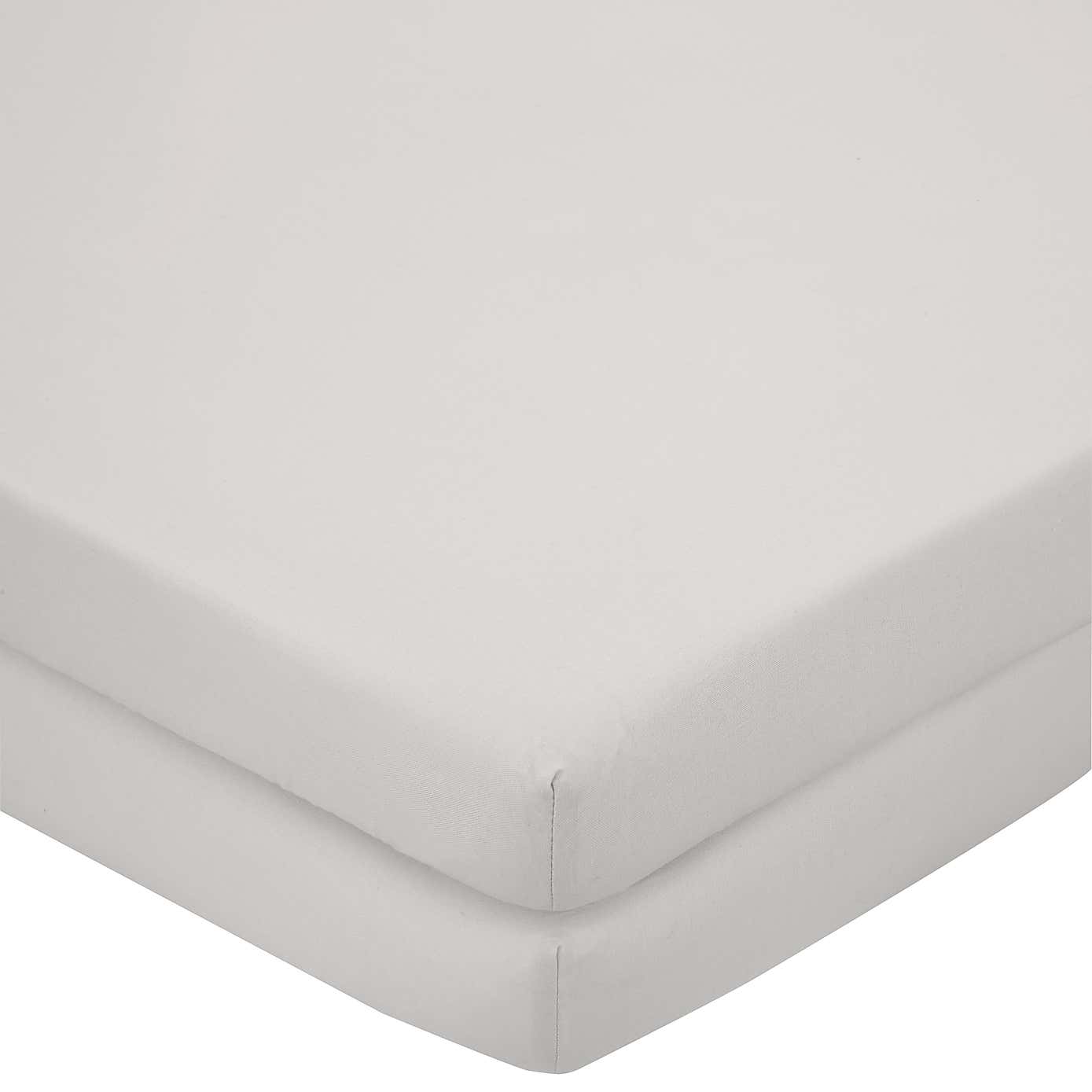 Pack of 2 Non Iron Toddler Fitted Sheets