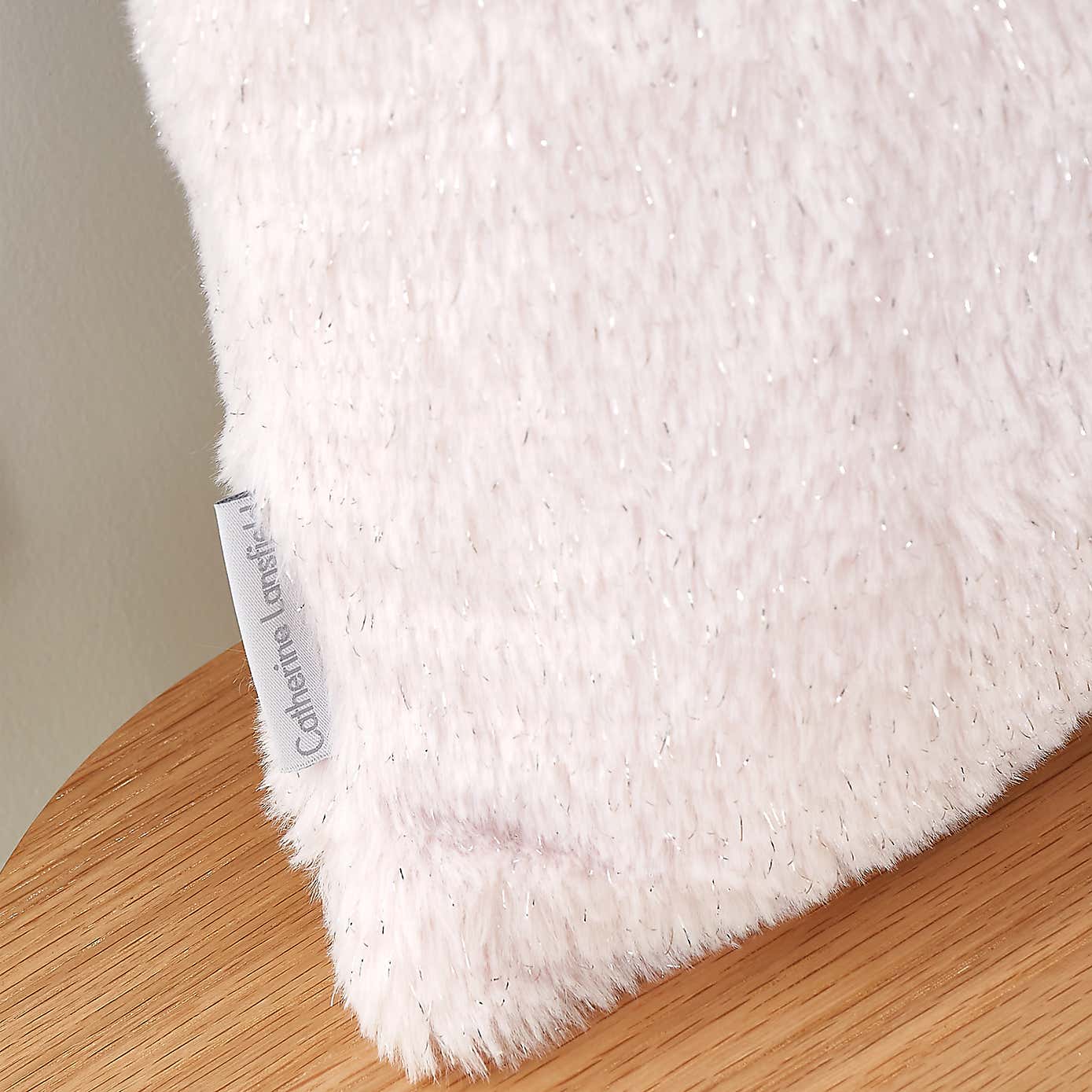 Catherine Lansfield Glamour Fur Square Cushion
