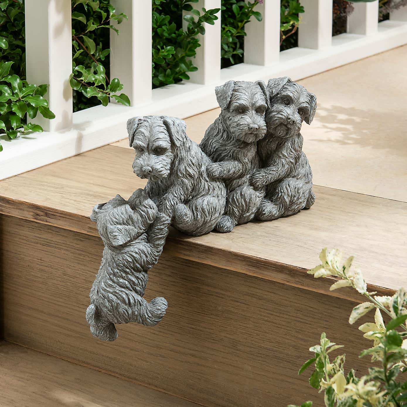 4 Schnauzer Garden Décor