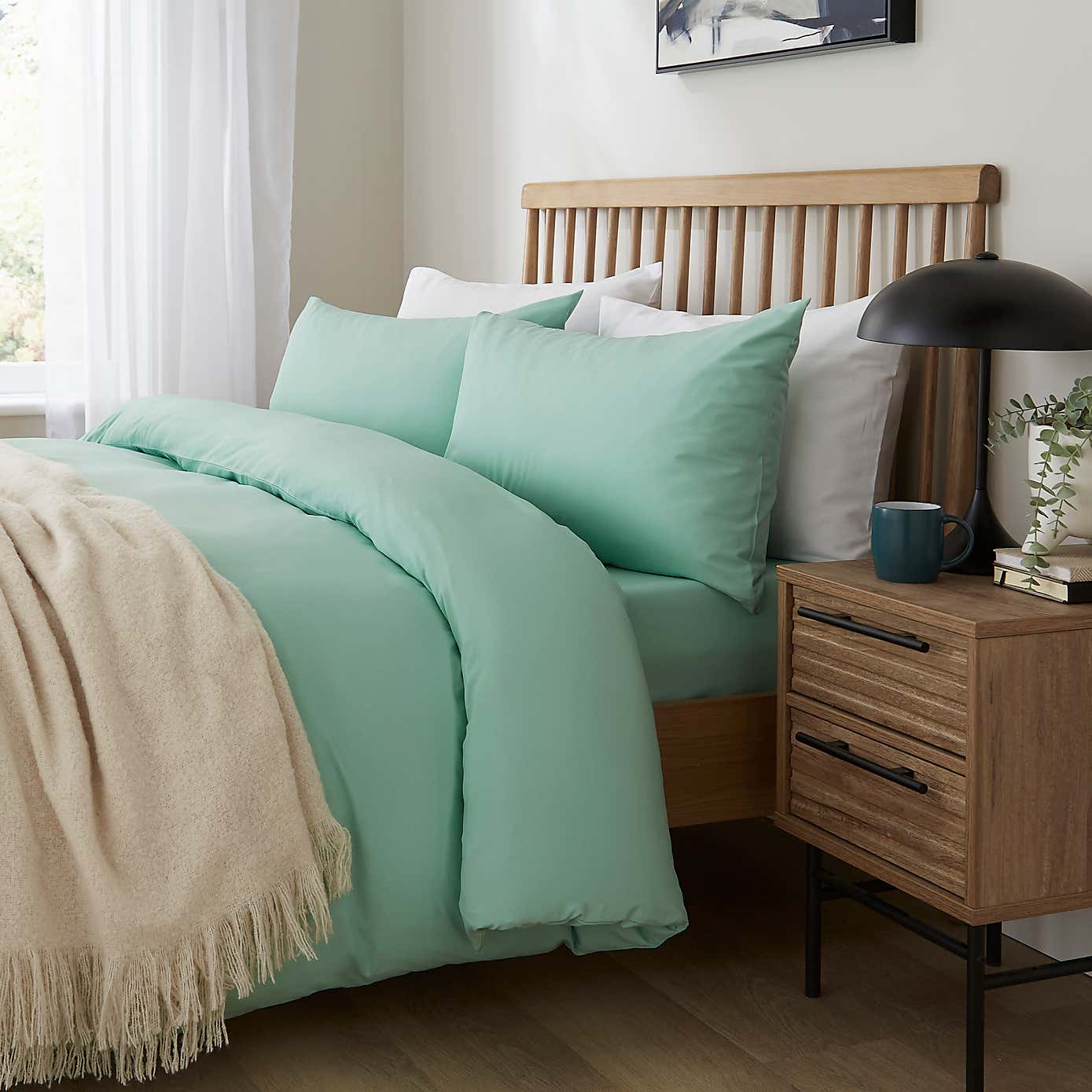 Super Soft Plain Polyester Fitted Sheet