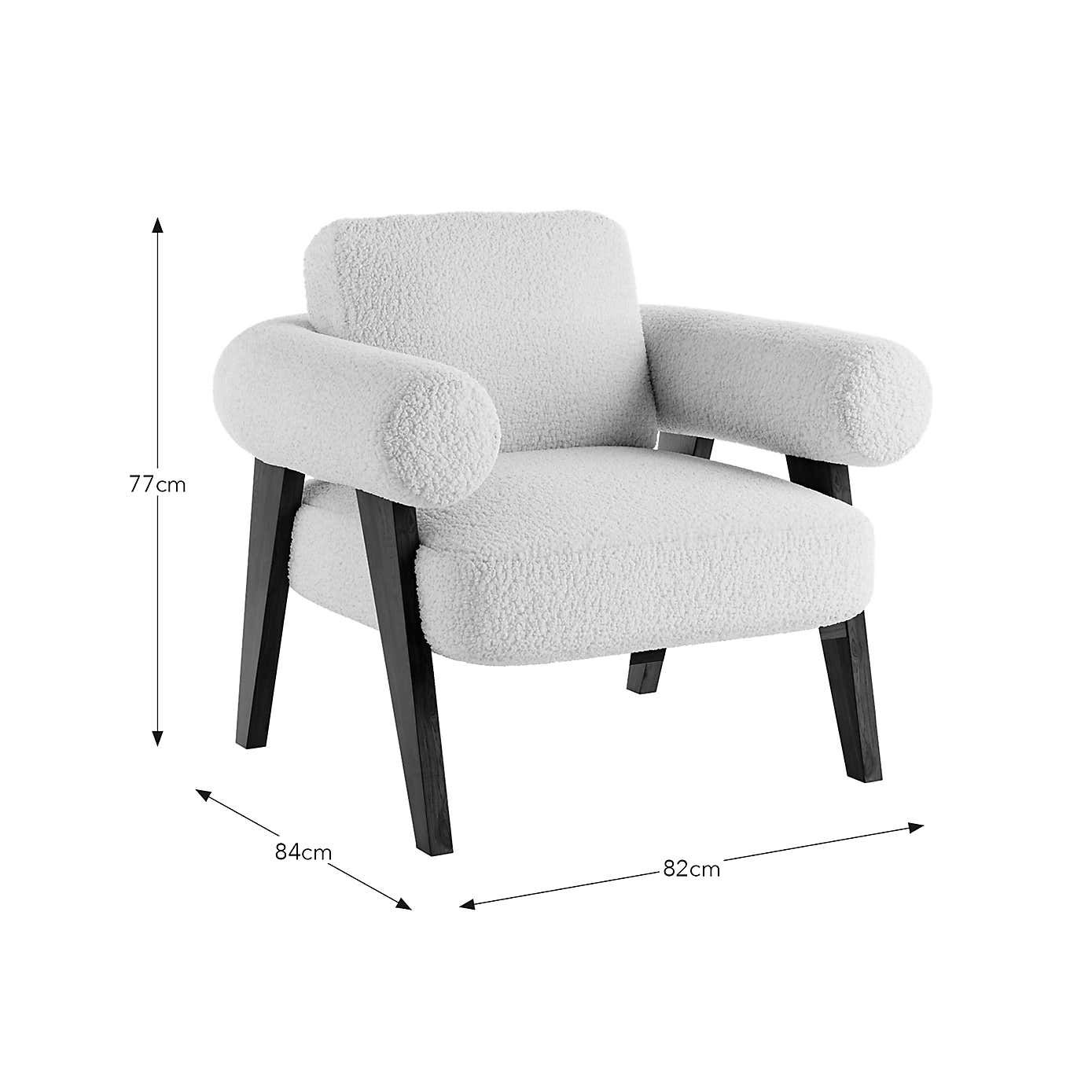 Brynn Cream Borg Accent Chair