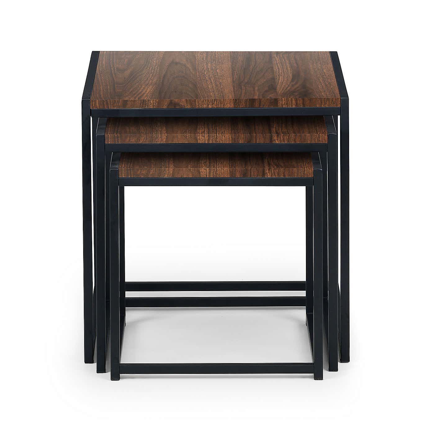 Tribeca Walnut Nest of 3 Tables