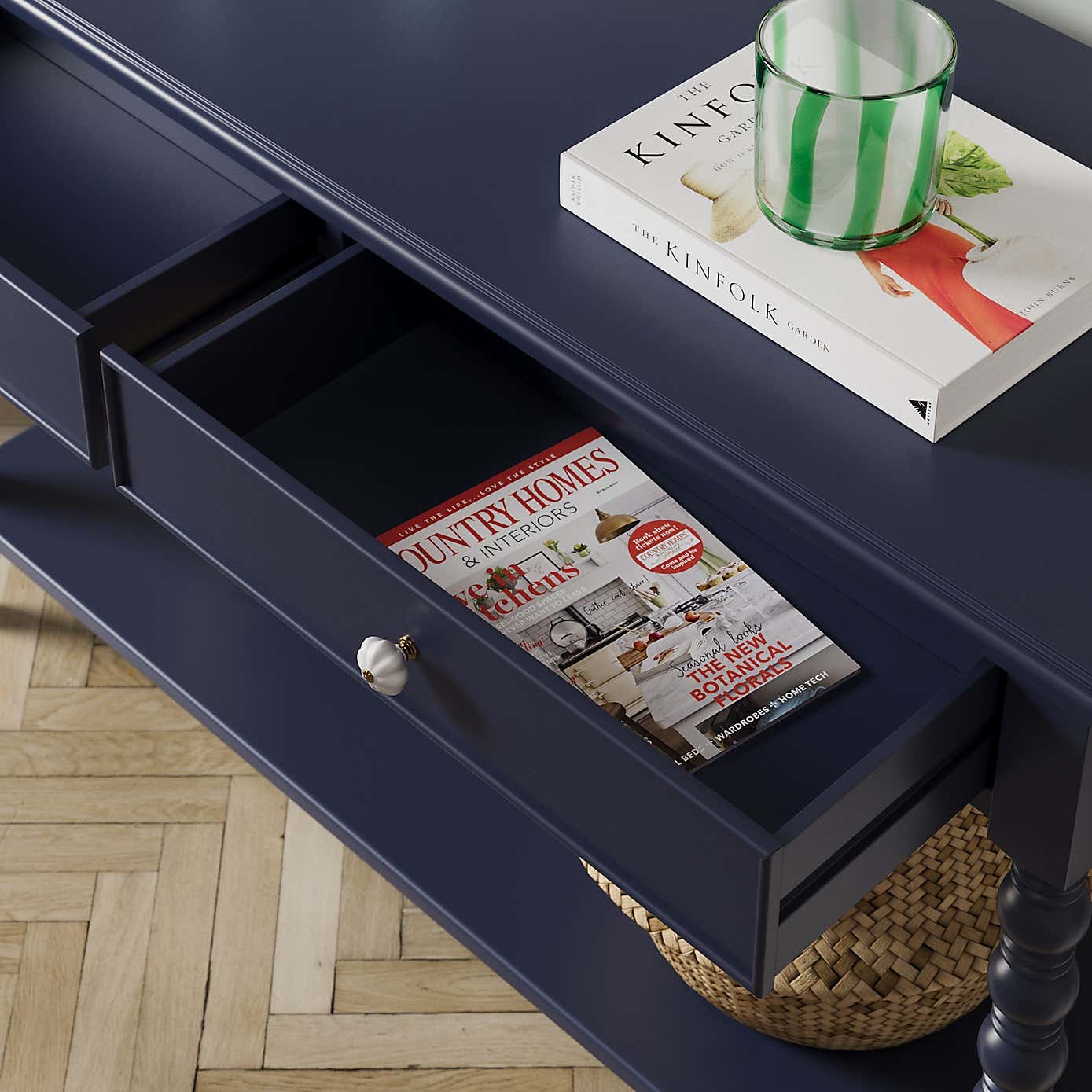 Pippin Console Table, Navy