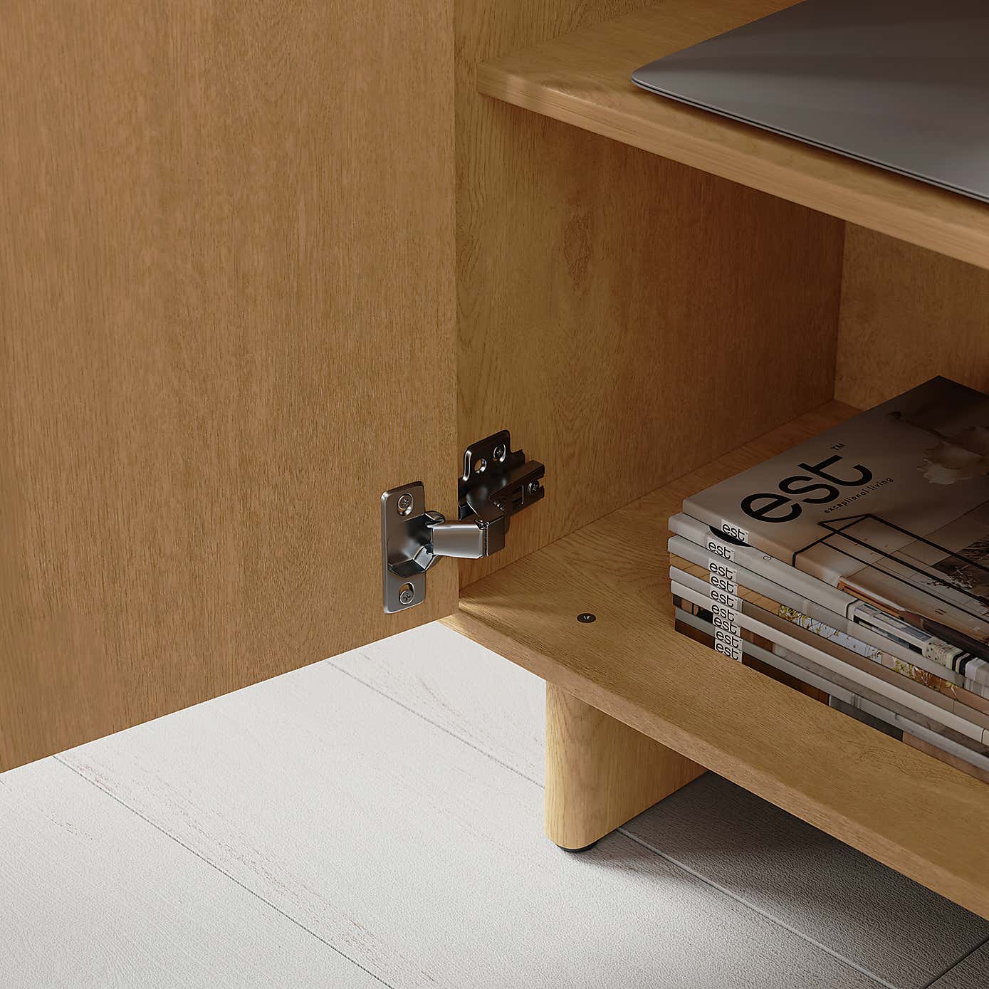 Inga Tall Bookcase, Oak Effect