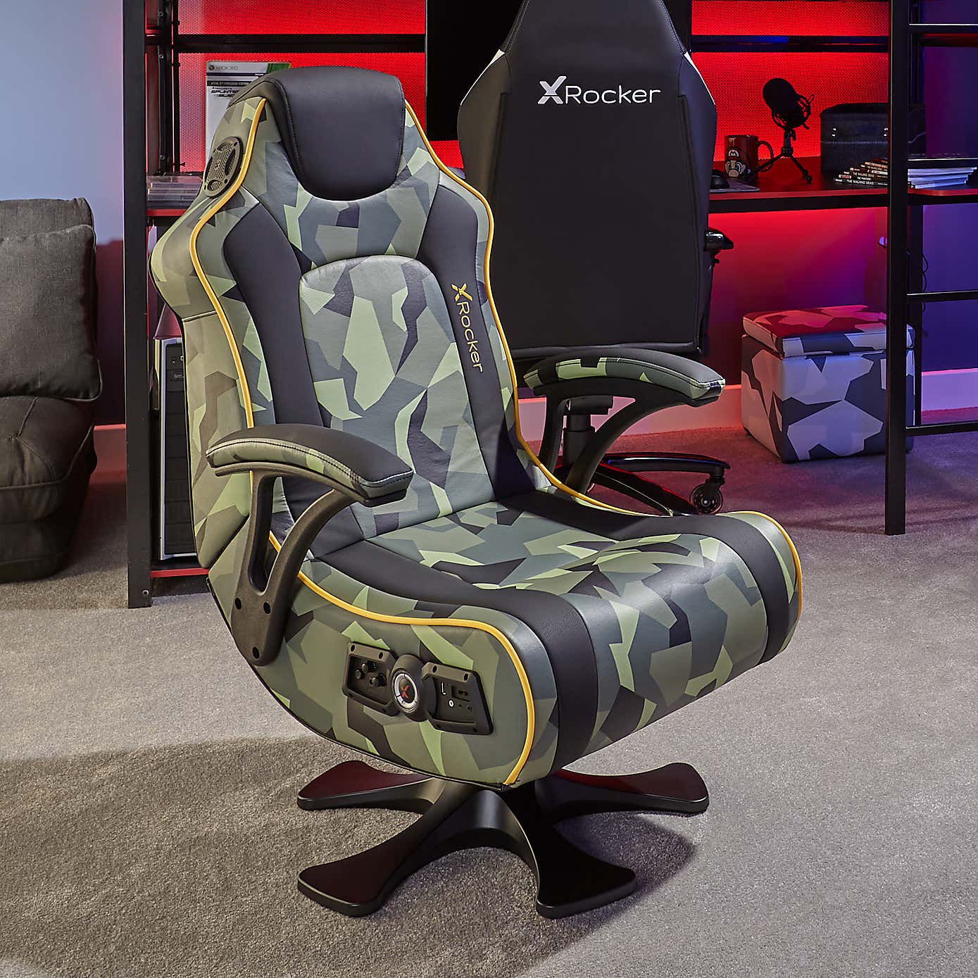 X Rocker Covert Ops 2.1 Gaming Pedestal Chair