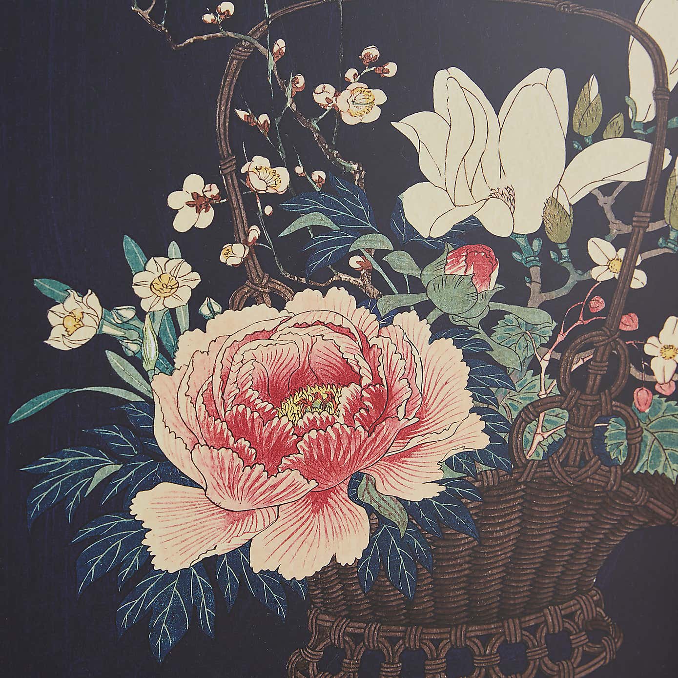 Basket of Flowers by Ohara Koson Framed Print