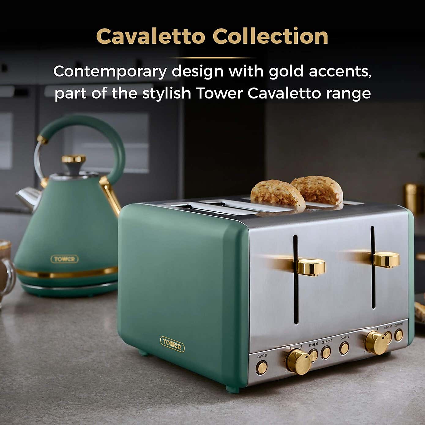 TOWER Cavaletto 4 Slice Toaster